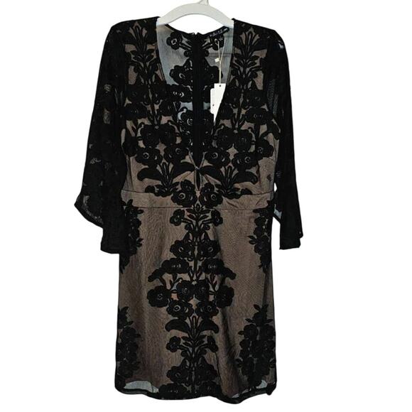New FREE PEOPLE For Love & Lemons Temecula Mini Dress $248 X-SMALL Black - Picture 7 of 9
